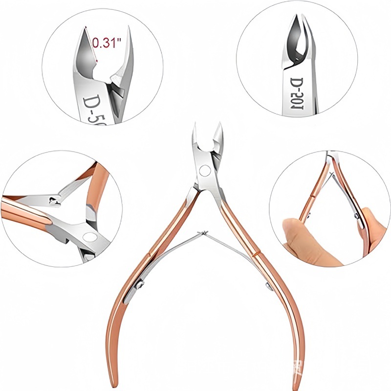 D501 Professional dead skin shears, stainless steel dead skin pliers, nail care tools, nail trimming, dead skin removal, hangnails, nail clippers Item Picture