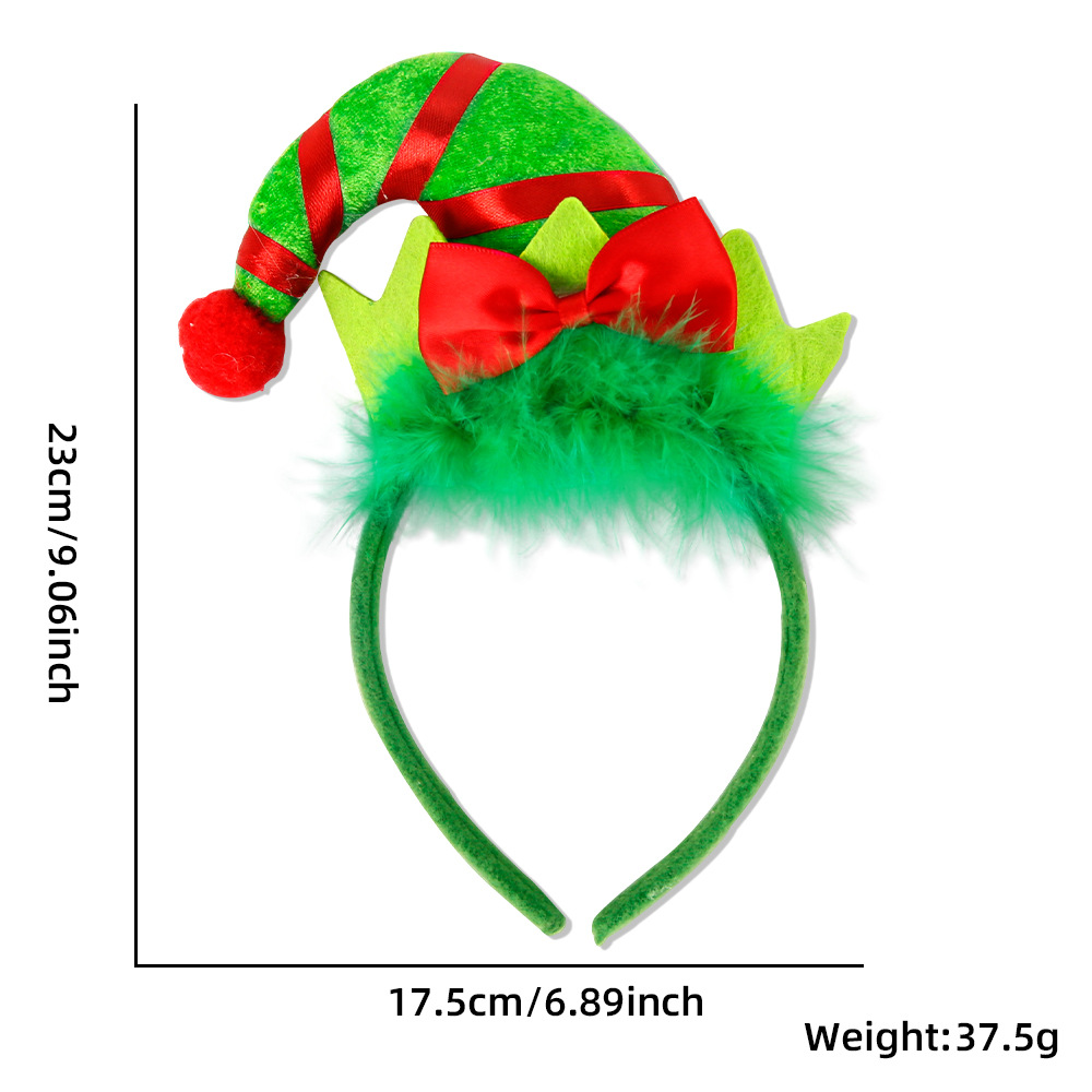 New Christmas decoration three-dimensional hair band, Christmas party children's gifts antler bells, Christmas hats, headbands and hair accessories Item Picture