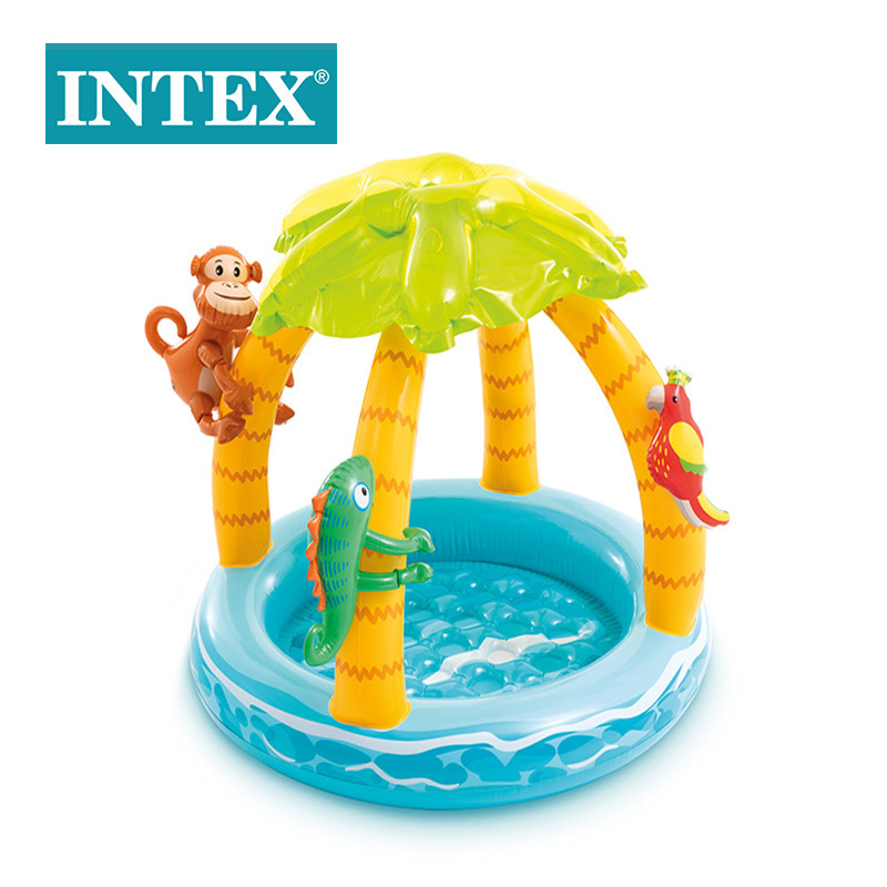 INTEX58417 Tropical Island Baby Pool, Baby inflatable pool, Sunshade Bath tub, Ocean Ball pool Application Scenario