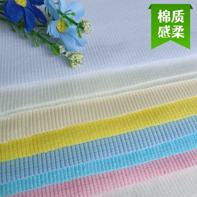Wholesale of all-cotton knitted ribbed fabric elastic 2*2 sweatshirt with ribbed fabric collar, cuffs and hem Application Scenario