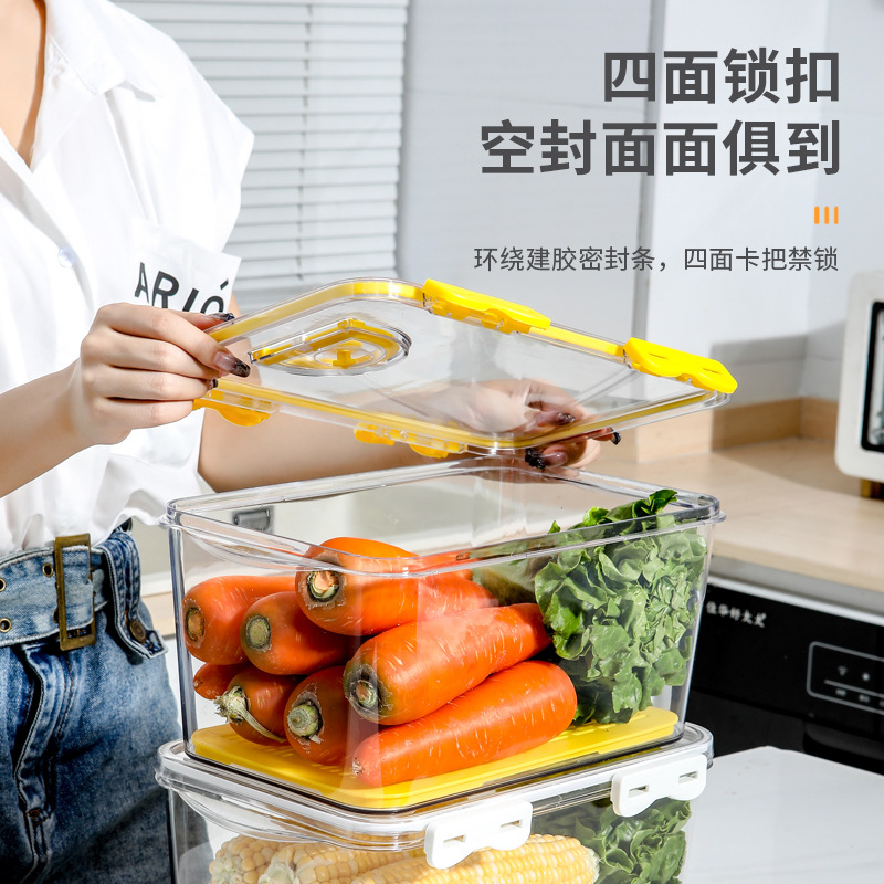Refrigerator Storage Box Food Grade Sealed Fresh-Keeping And Freezing Special Kitchen Fruit, Vegetables And Eggs Storage And Finishing Device Specification drawing