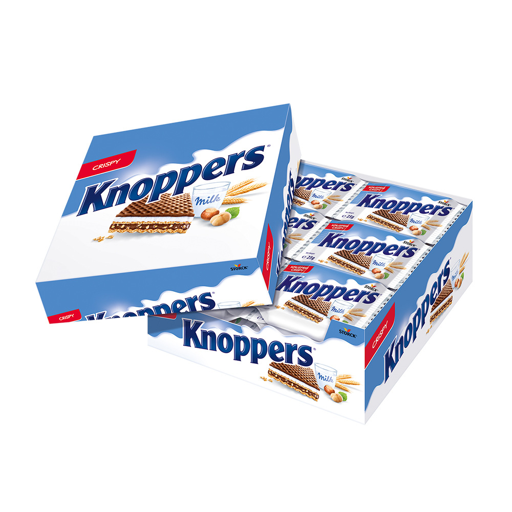 德国进口Knoppers威化牛奶榛子巧克力夹心饼干零食年货喜铺批发详情图5