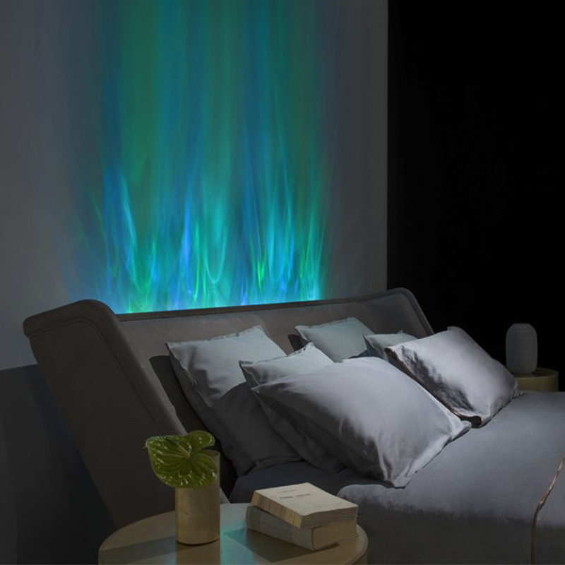 Wholesale 3D dynamic water ripple flame wall washer light, projection wall light, living room, bedroom and bar decorative background wall ambient light details Picture