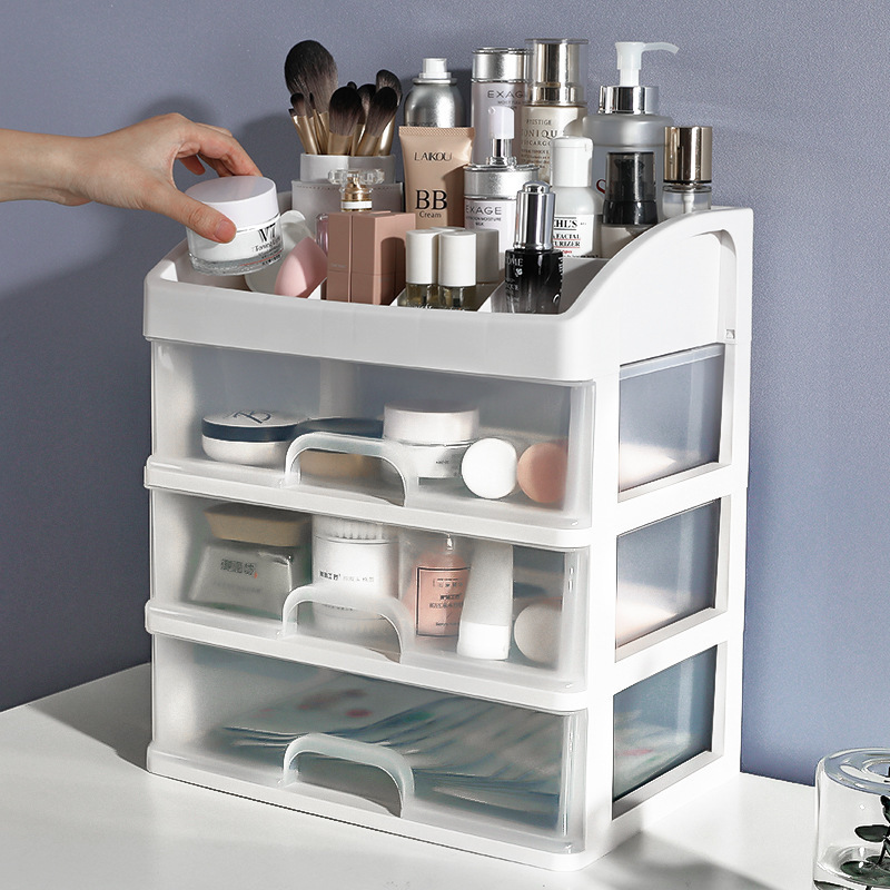 Clear Cosmetics Storage Box Desktop With Drawer Storage Box Dressing Table Lipstick Makeup Box Storage Stationery Storage Specification drawing