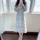 连衣裙2022新款小香风小众设计法式蓝色仙女碎花连衣裙子早春代发图
