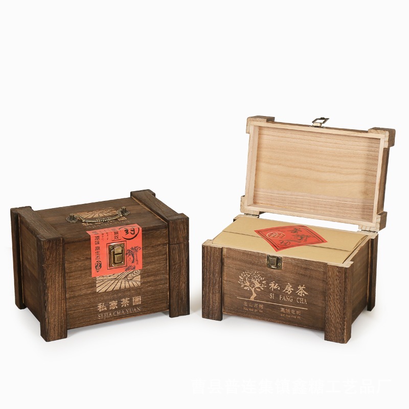 桐木茶叶木盒细节图