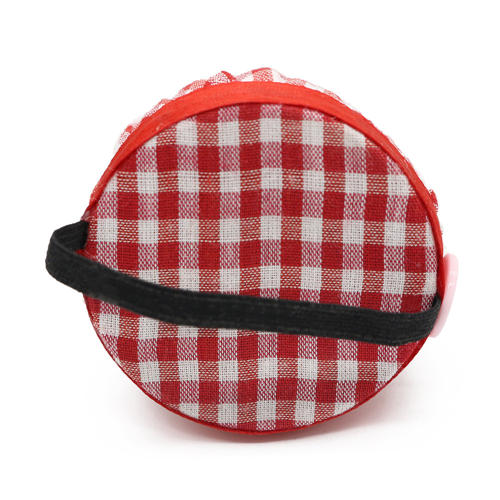 Wholesale DIY fabric red and white checkered needle pads, household cutting tools, pig nose wrist needle pads from the manufacturer Specification image