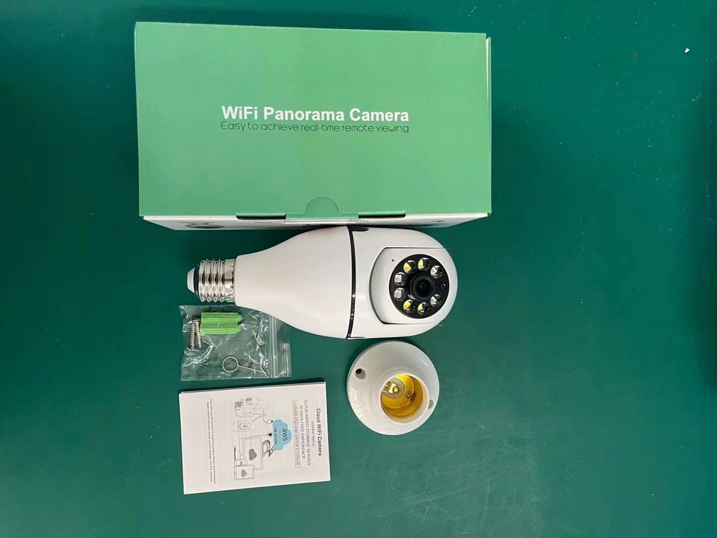 Wireless Light Bulb Surveillance Camera 360 Degree Mobile Phone Remote Night Vision Full Color Network Hd Home Monitor Item Picture