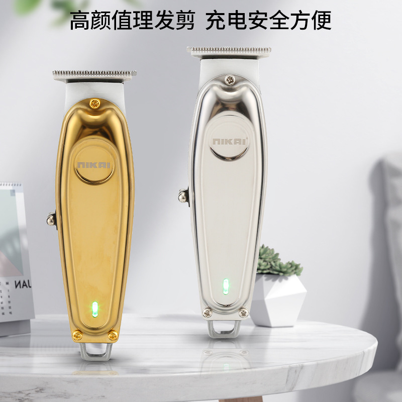 Wholesale of cross-border household portable clippers and hair clippers, professional hair salon electric clippers, metal hair clippers, oil clippers, NIKAI