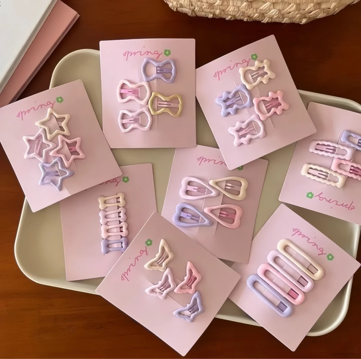 Clips de estrellas clips de flequillas adorables clips de frente clips de mujeres clips de cabello roto clips pequeños accesorios para el cabello bb clips para el cabello niños details Picture
