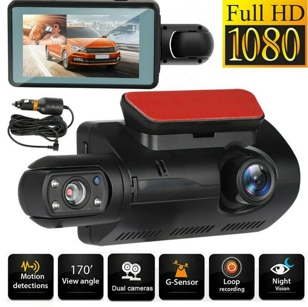 Hd 1080 Dashcam With Wifi Support For Mobile Phone Interconnection Car Front Interior Dual Lens Can Be Rotated details Picture