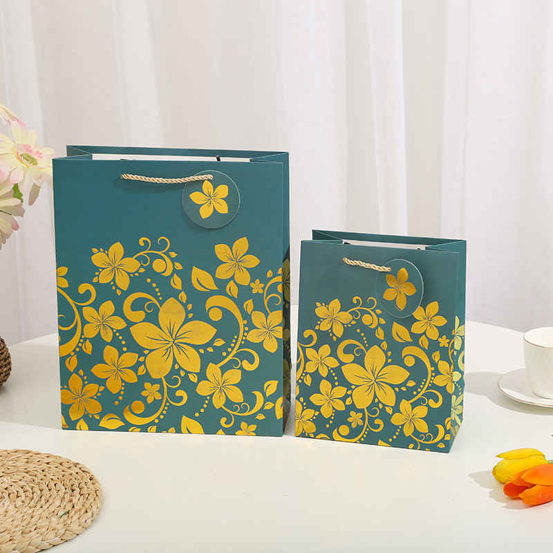 Romantic flower gift bags, handbags, paper bags, clothing shopping bags, birthday return gifts, souvenir gift packaging bags, gift bags Specification image