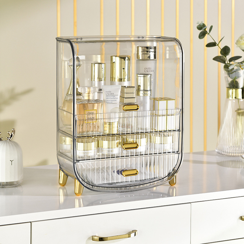Light Luxury Cosmetics Storage Box Dresser Desktop Drawer Lipstick Box Skincare Advanced Acrylic Storage Rack details Picture