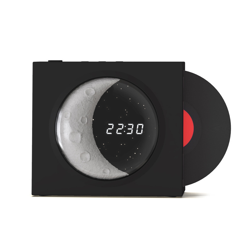 Rounded X09 Moon Clock Bluetooth Speaker Vinyl Nostalgia High Volume Desktop Outdoor Small Speaker Item Picture