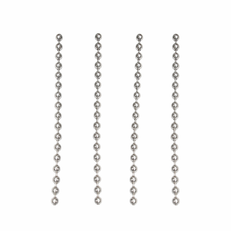 不锈钢珠链/珠链/4mm珠链/珠链定制/窗帘珠链定制/304不锈钢珠链白底实物图