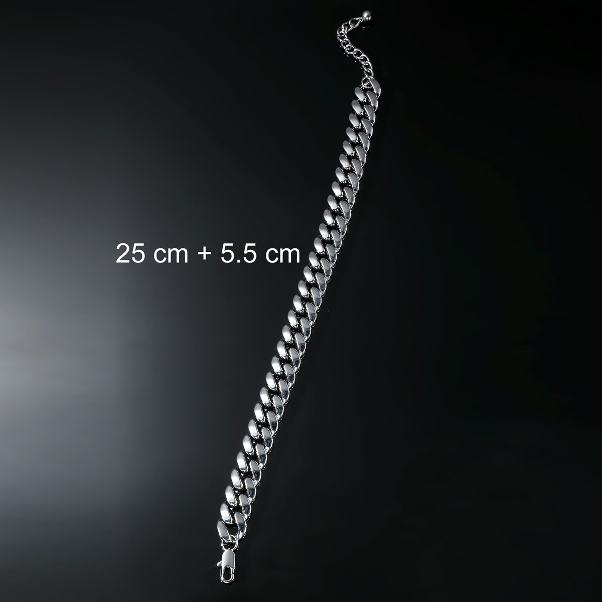 Men's AliExpress best-selling simple smooth Cuban chain anklets, personalized hip-hop style exaggerated accessory anklets Item Picture