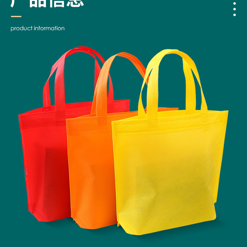 Customized blank non-woven fabric supermarket hand-held laminated shopping bags, advertising and promoting eco-friendly bags with logo printing Application Scenario