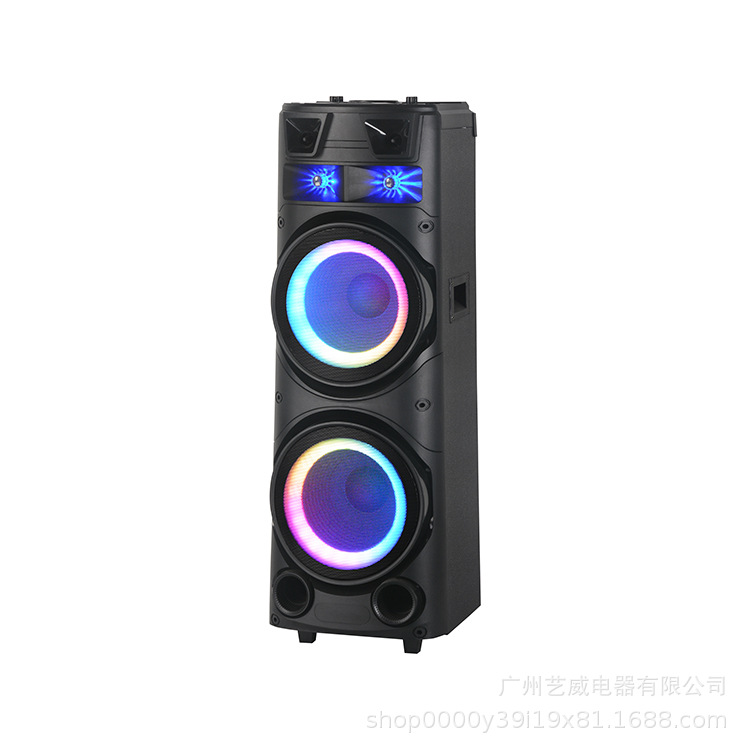 MT-1201 多功能蓝牙音箱彩灯便携双12寸喇叭大功率无线麦克风K歌
