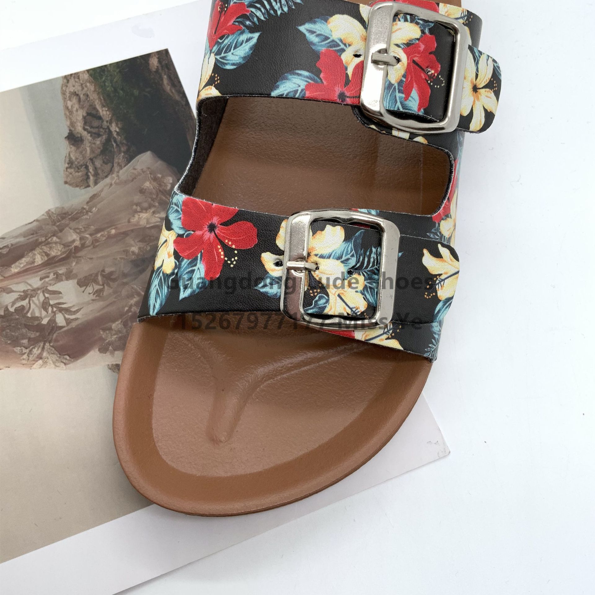 Summer New Women's Flip-Flops Flip-Flops Wear Craft Shoes Guangzhou Women's Shoes Casual All-Match Slippers Women Specification drawing