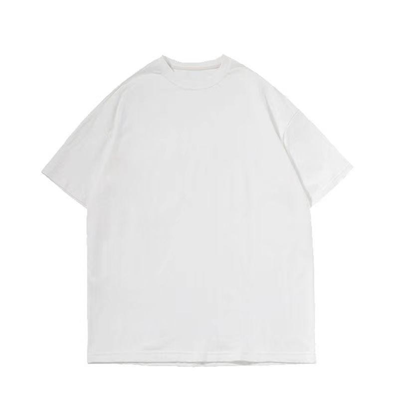Pure cotton men's fashion loose round-neck top short-sleeved T-shirt, suitable for both men and women, summer couple's versatile casual sportswear Item Picture