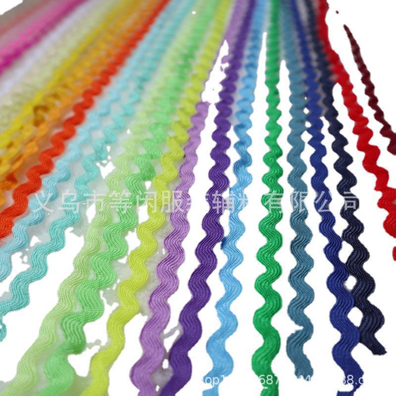 Spot Wholesale 0.5Cm Wide Color Water Wave Edge Wave Band S Shape Water Wave Edge Clothing Neckline Curtain Lace Accessories Item Picture