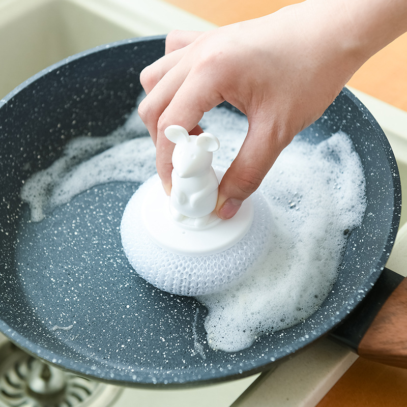 Cleaning brush for the stove, grease removal cleaning ball, PP filament brush for cookware Application Scenario