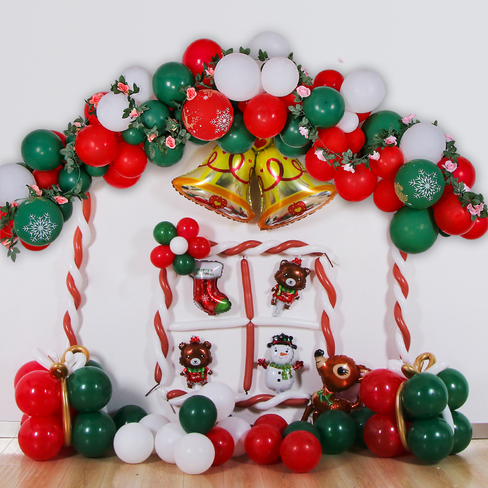 Christmas Candy Shack Latex Christmas mall window decoration balloons Bar party decoration set balloons