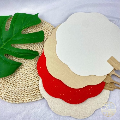 宣纸漆扇扇子国风扇子摆摊漆扇空白扇子diy非遗漆扇材料宣纸团扇详情图3