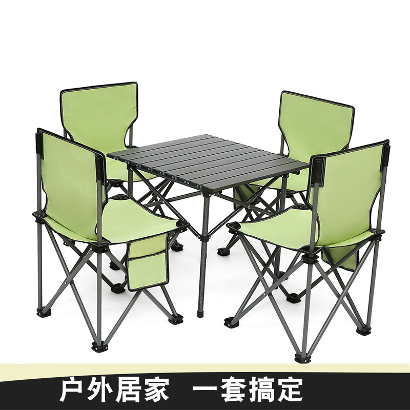 野营折叠桌椅实物图