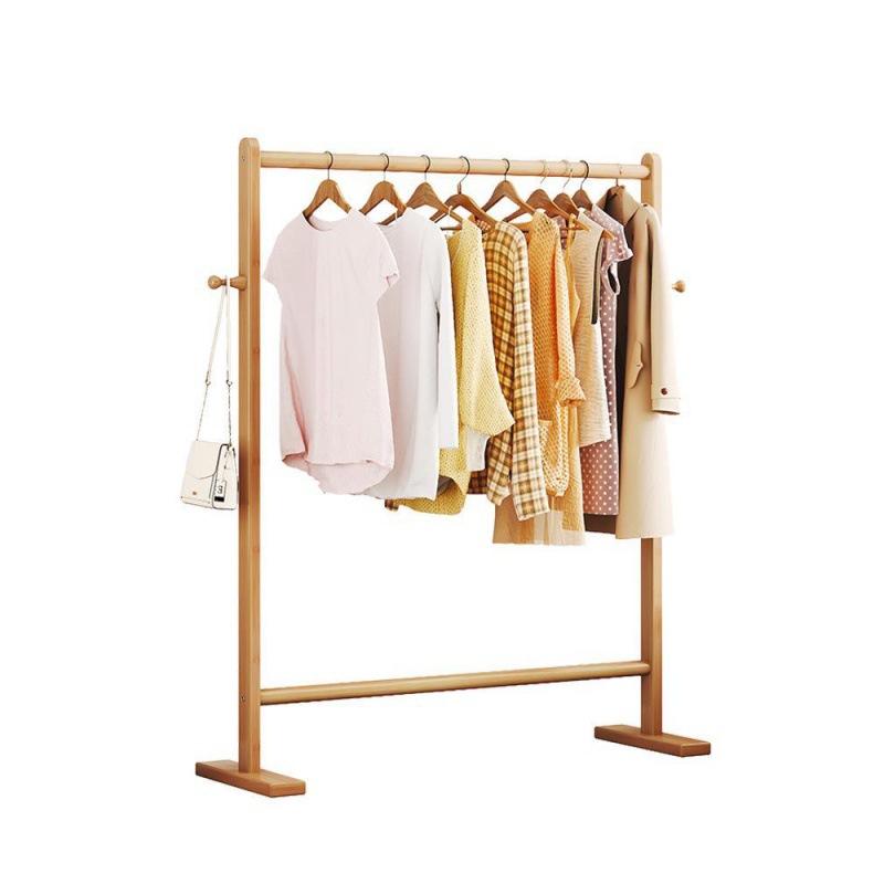 Coat And Hat Rack Floor Bedroom Solid Wood Hangers Household Multi-Functional Simple Modern Drying Rack Bedroom Living Room Application Scenario