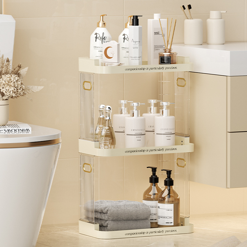 Bedside Table Storage Rack Kitchen Organizer Bathroom Storage Rack Cups Books Desktop Cosmetics Perfume Storage Rack details Picture
