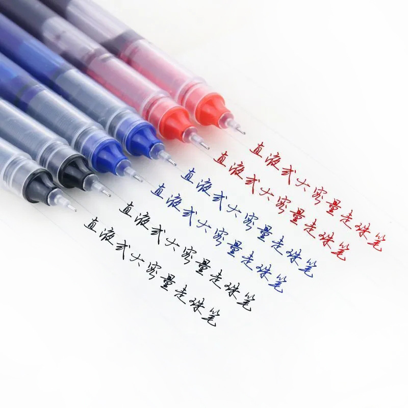Quick-Drying Direct Liquid Roller Pen 0.5Mm Color Black Neutral Pen Student Test Pen Needle Pen Carbon Item Picture