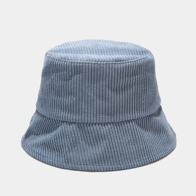 Corduroy Fisherman Hat Printed Embroidery Men's And Women's Outdoor Sunblock Advertising Hat Japanese Basin Hat Hip Hop Hat Item Picture