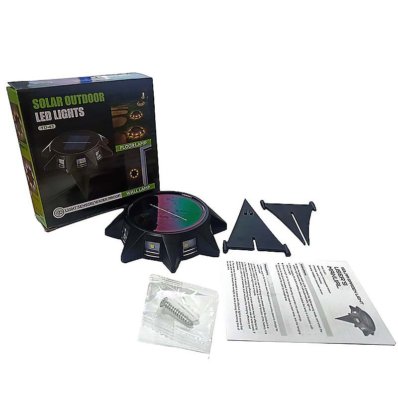 New automatic lighting solar octagonal wall lights, outdoor wall decorative lights, lawn lights, walkway lights and floor insert lights Item Picture