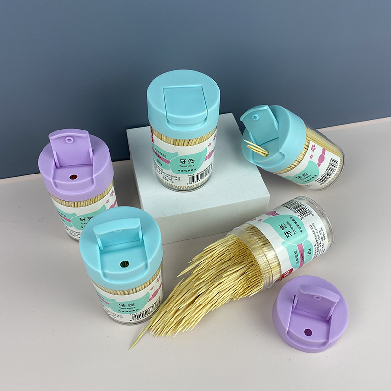 Miaocai flip-top screw cap bottle 500 bamboo toothpicks for one-time cleaning, direct supply from the manufacturer details Picture