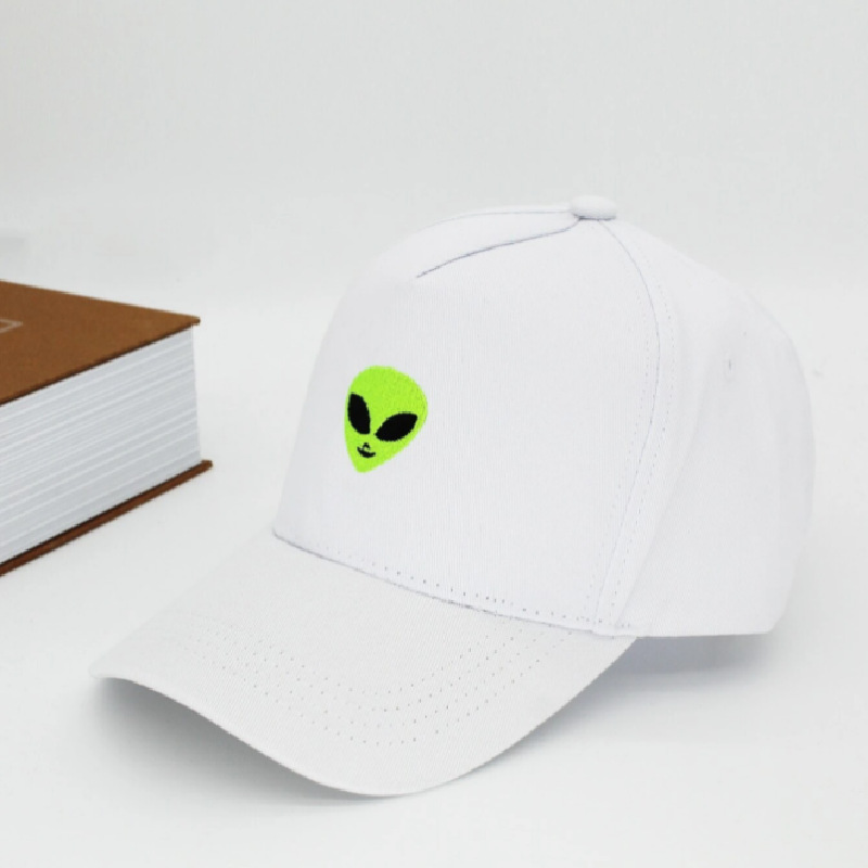Hat Foreign Trade Korean Version Of The New Alien Embroidered Baseball Cap Men And Women Autumn And Winter Curved Eaves Cap Couple Hat Specification drawing