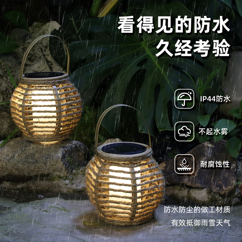 Cross-Border Garden Light Waterproof Home Outdoor Garden Solar Lawn Landscape Decoration Can Be Carried Led Lanterns details Picture
