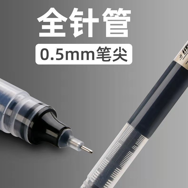 Direct Liquid Roller Pen Neutral Pen Stationery Simple Student Transparent Supplies Office Business Cute Black Wholesale Application Scenario