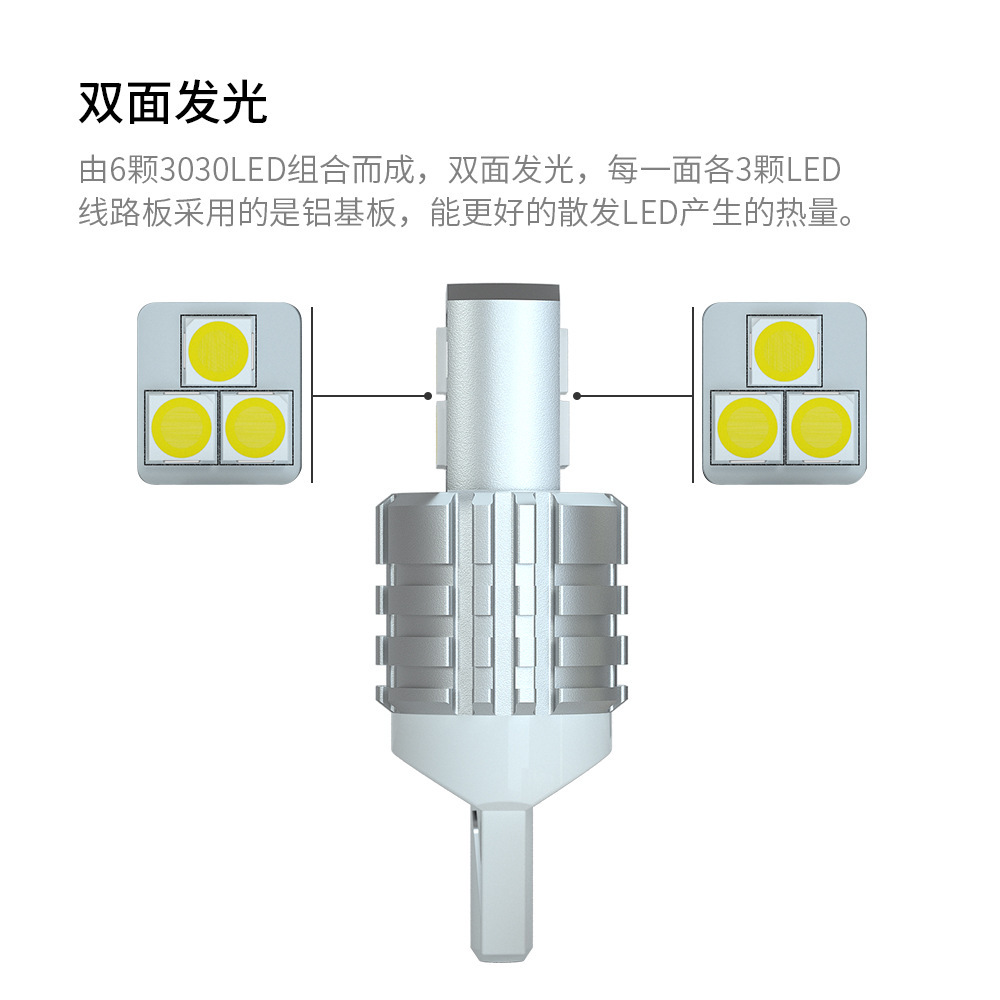 Wheat T10-6-3030 Headlight Manufacturers Direct Sales Led High Light Wide Pressure Decoding Multi-Color Optional Item Picture