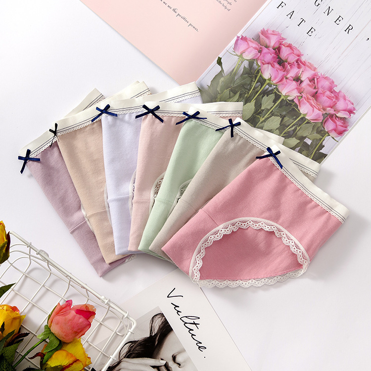Manufacturer of cotton women's underwear wholesale Japanese girl's underwear lace sexy women's underwear large size midwaist underwear women full figure