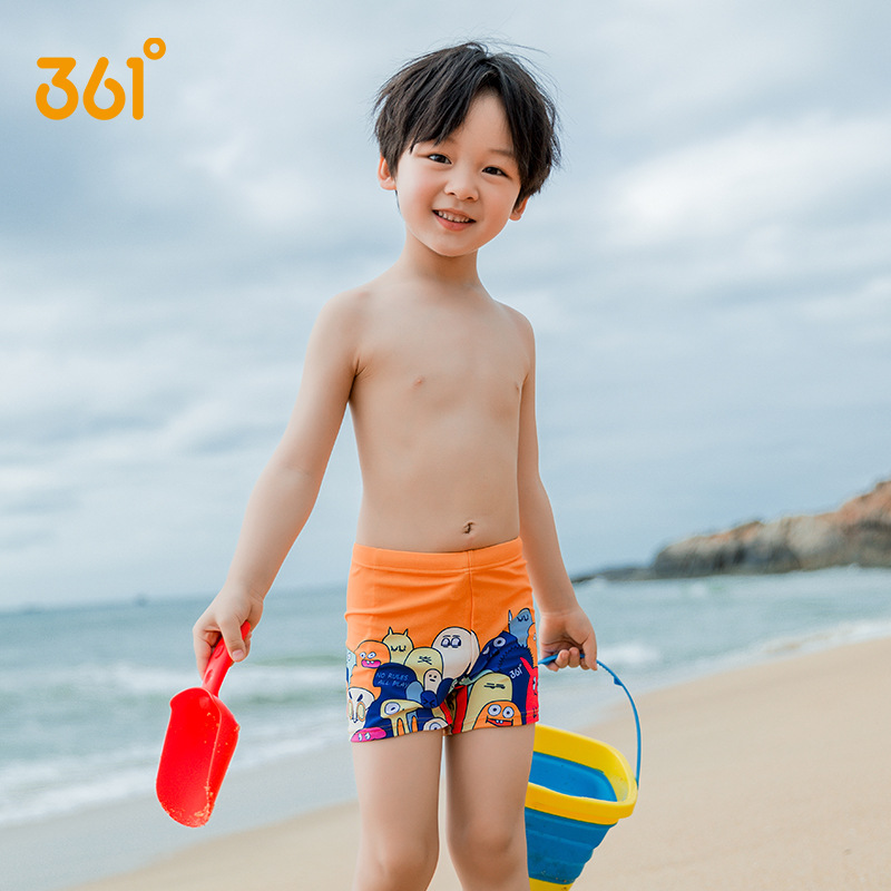 Children's Swim Trunks Boys Baby Split Swimsuit Small Big Children Cute Print Breathable Quick Drying Swim Trunks Item Picture
