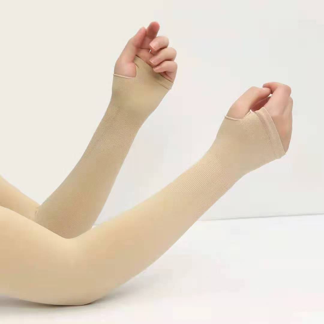 Adult sun protection ice sleeve arm guard sleeves without logo, glossy plate, summer outdoor arm guard sleeves, cycling breathable ice sleeves wholesale Specification image