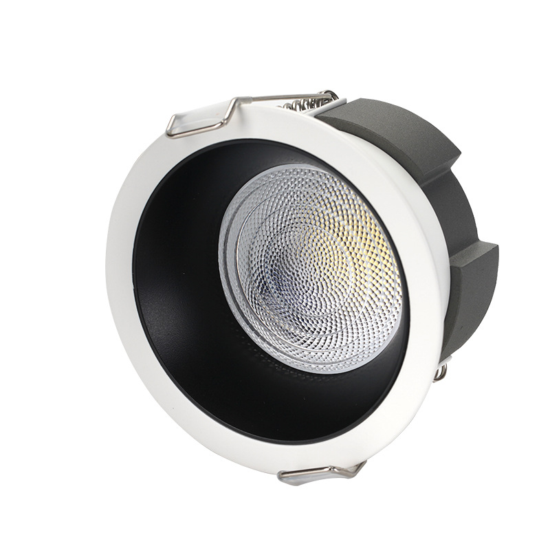 Full-spectrum 98-display anti-glare downlight, led embedded household high-brightness downlight, living room narrow-border three-color variable light Item Picture