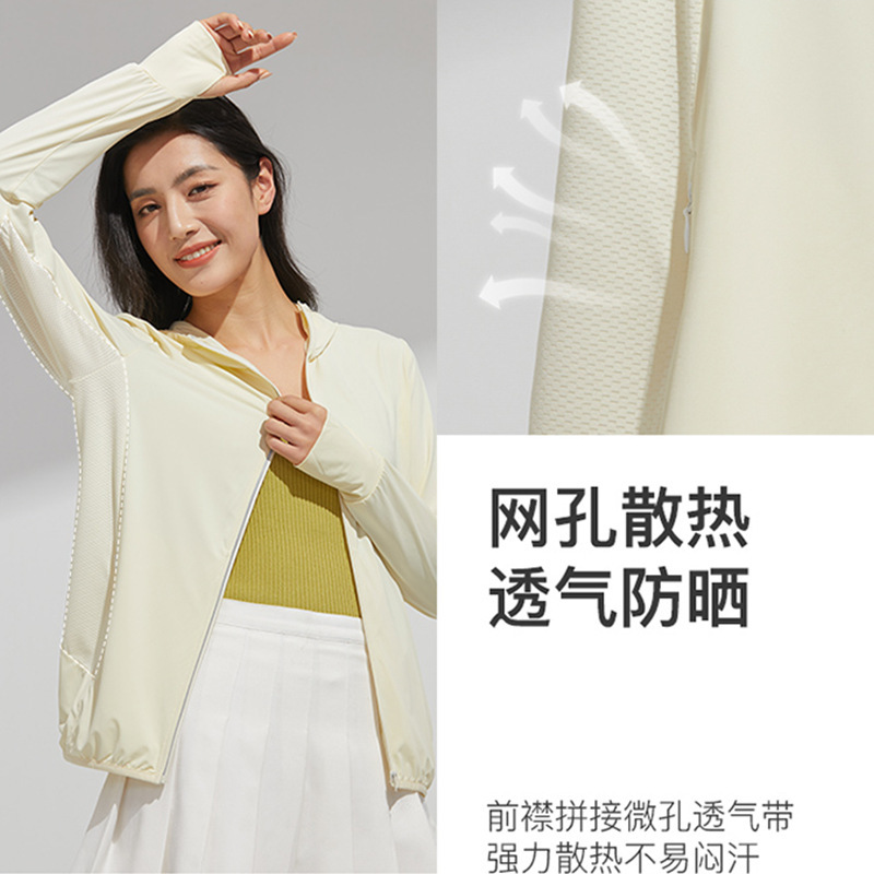 upf50+ women's UV-proof spring and summer outdoor cool breathable ice silk sun-protective clothing for men details Picture