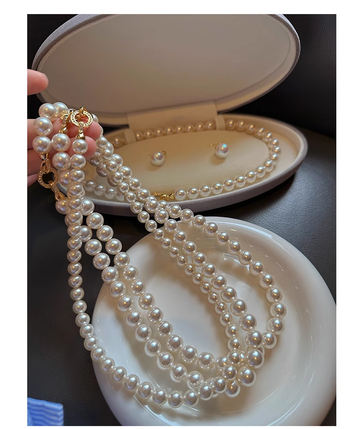 珍珠项链配饰女秋冬不掉色锁骨链轻奢小众高级感简约串珠颈链饰品详情8