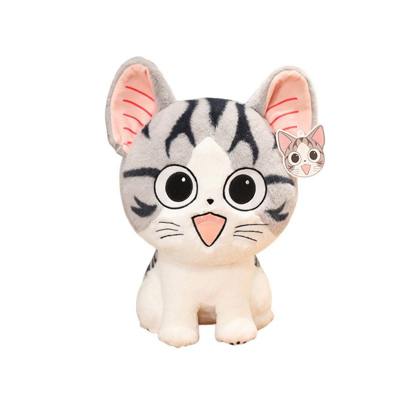 Wholesale genuine cheese cat plush toy figurines, cute cartoon little cats, soothing and sleeping dolls, birthday gifts Item Picture