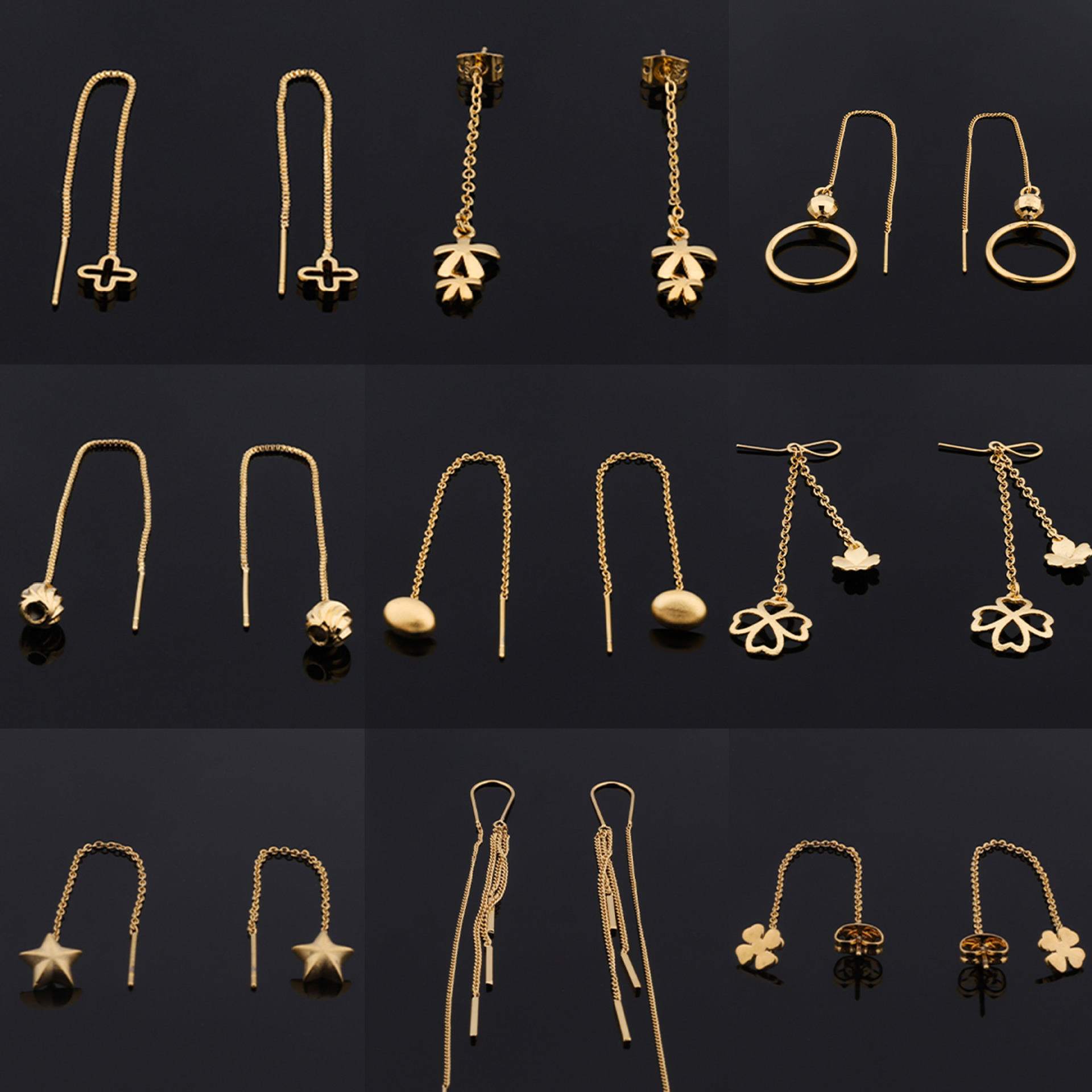 Chuangmei Jewelry's long tassel earrings, a trendy Instagram high-end earpiece, are a niche retro earring for women in autumn and winter