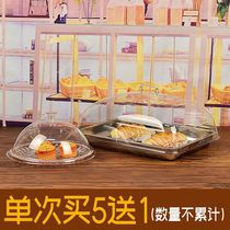 Transparent cover Rectangular food cover stall plastic cover bread cake cooked food display cover Fresh-keeping cover dust cover