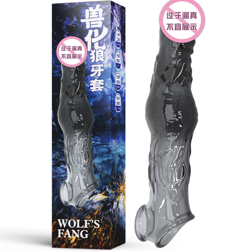 Thickened and lengthened animal-like Wolf tooth braces with enhanced vibration and lock precision ring resonance for adult products full figure