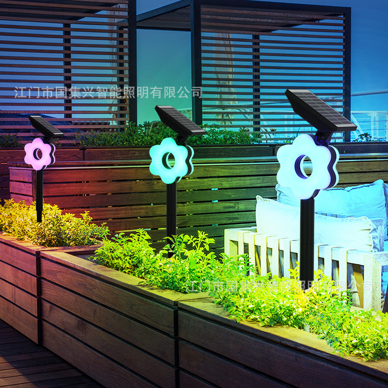 Cross-Border Outdoor Solar Floor Lighting Outdoor Lighting Landscape Spotlights Garden Lawn Lights Garden Lights Tree Floor Lights Specification drawing